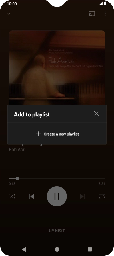 Press Create a new playlist. Press Create a new playlist.