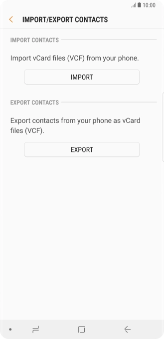 Press IMPORT. Press IMPORT.