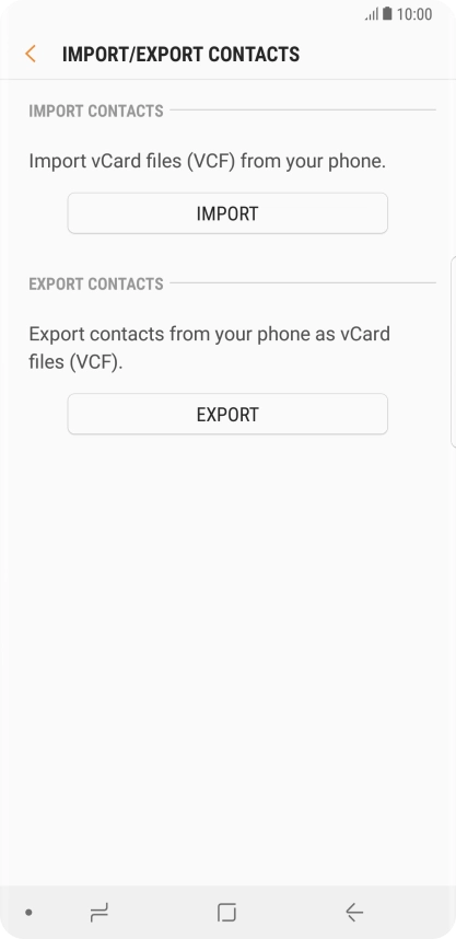 Press IMPORT. Press IMPORT.