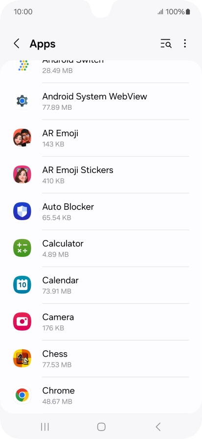 Press the required app. Press the required app.