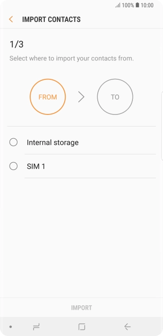 Press the name of the SIM. Press the name of the SIM.