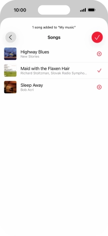 Press the confirm icon. Press the confirm icon.