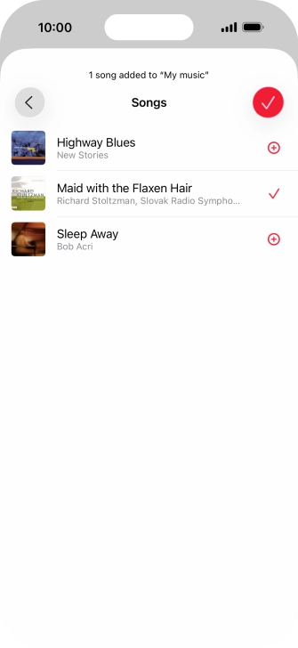 Press the confirm icon. Press the confirm icon.