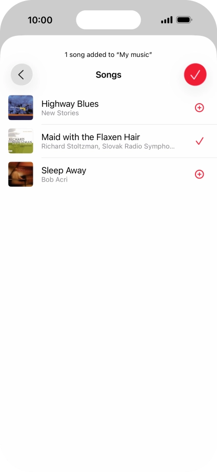 Press the confirm icon. Press the confirm icon.