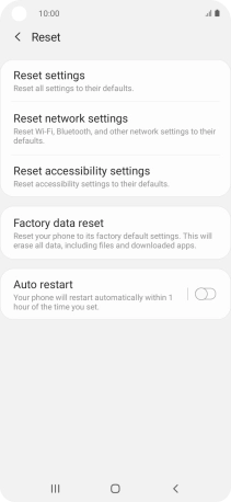 Press Factory data reset. Press Factory data reset.