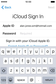 Press Required and key in the password for your Apple ID. Press Required and key in the password for your Apple ID.