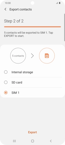 Press Export. Press Export.