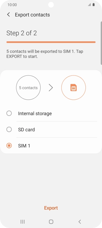 Press Export. Press Export.