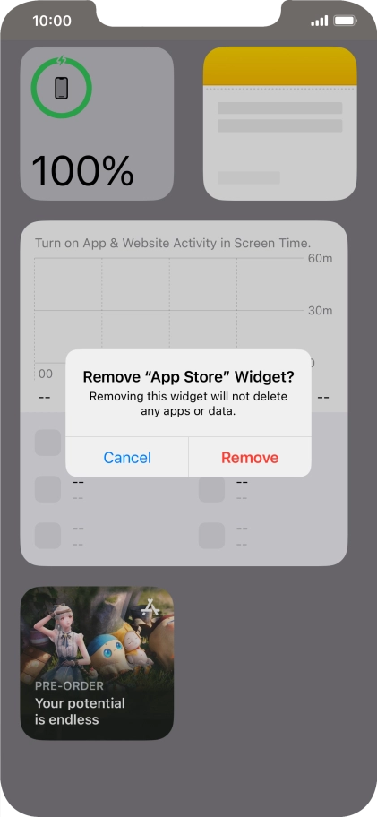 Press Remove. Press Remove.