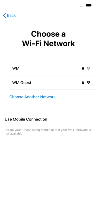 Press the required Wi-Fi network. Press the required Wi-Fi network.