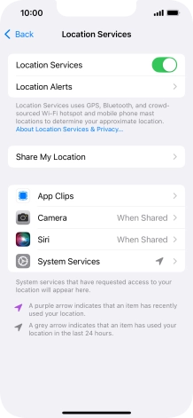 Press the required app. Press the required app.