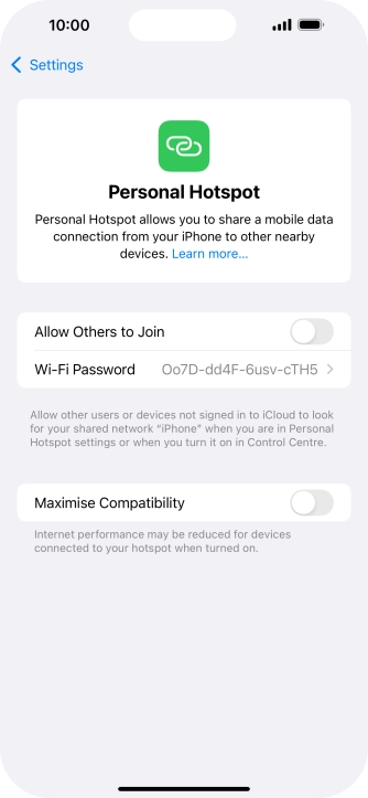 Press Wi-Fi Password and key in the required password. Press Wi-Fi Password and key in the required password.
