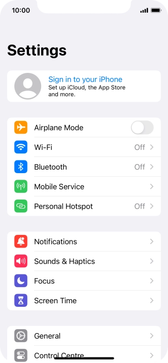 Press Sign in to your iPhone. Press Sign in to your iPhone.