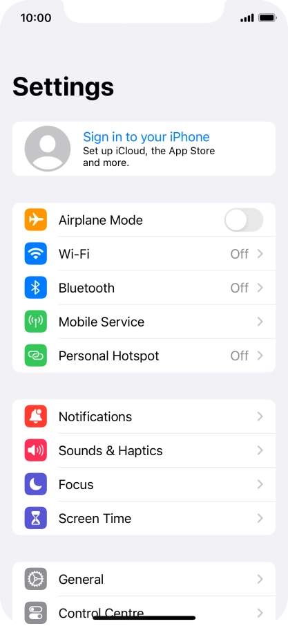 Press Sign in to your iPhone. Press Sign in to your iPhone.