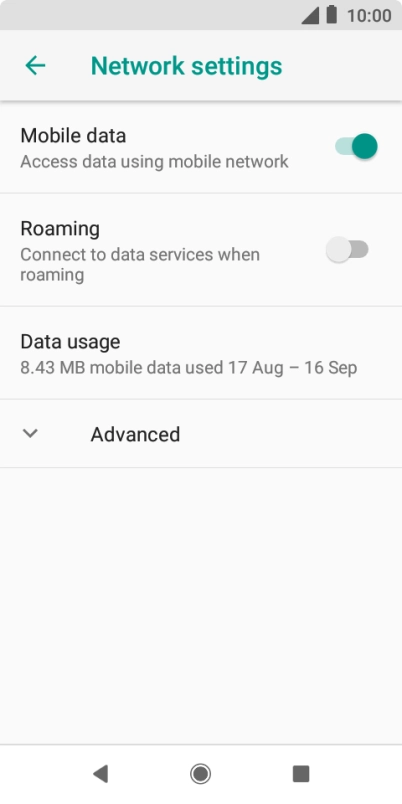 Press Advanced. Press Advanced.