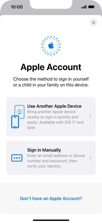 Press Sign in Manually. Press Sign in Manually.
