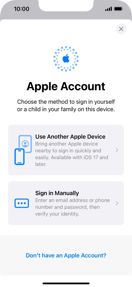 Press Sign in Manually. Press Sign in Manually.