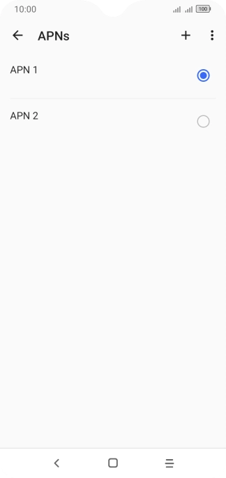 Press the field next to the data connection to activate it. Press the field next to the data connection to activate it.