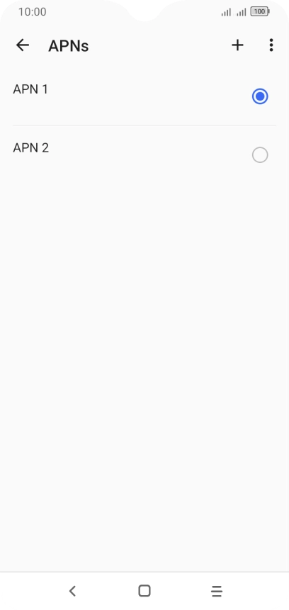 Press the field next to the data connection to activate it. Press the field next to the data connection to activate it.