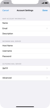 Press SMTP. Press SMTP.