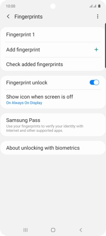 Press the required settings. Press the required settings.