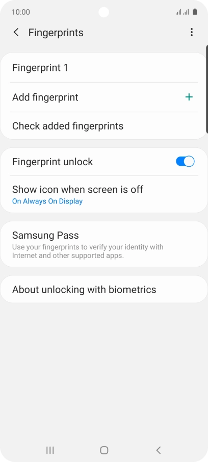 Press the required settings. Press the required settings.