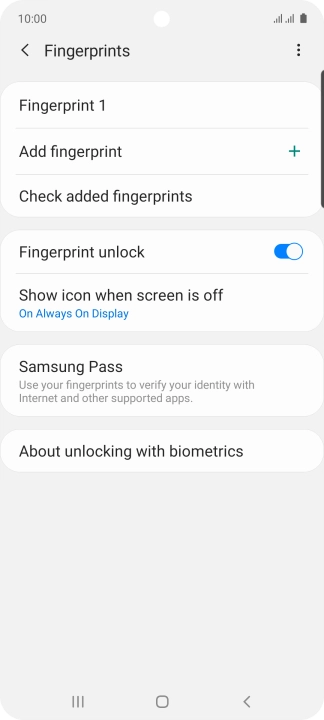 Press the required settings. Press the required settings.