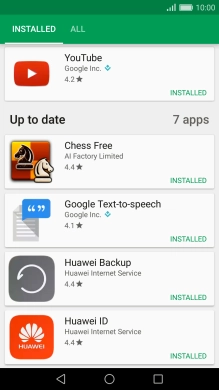 Press the required app. Press the required app.