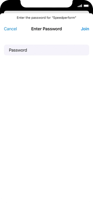 Key in the password for the Wi-Fi network and press Join. Key in the password for the Wi-Fi network and press Join.