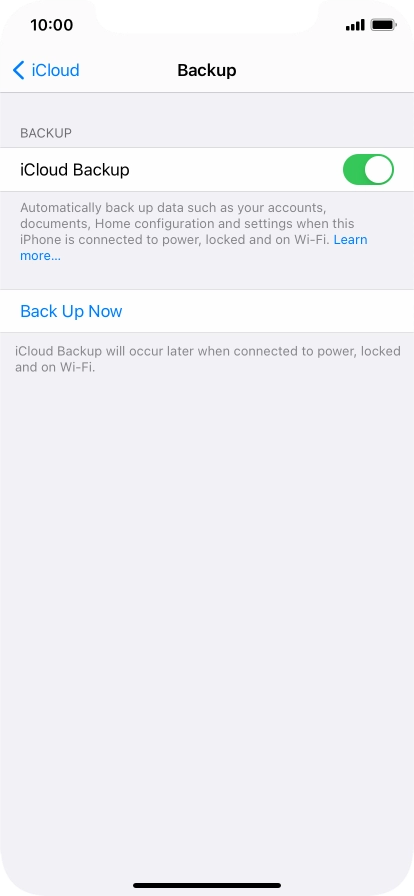 Press Back Up Now and wait while the phone memory is backed up. Press Back Up Now and wait while the phone memory is backed up.