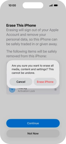 Press Erase iPhone. Press Erase iPhone.