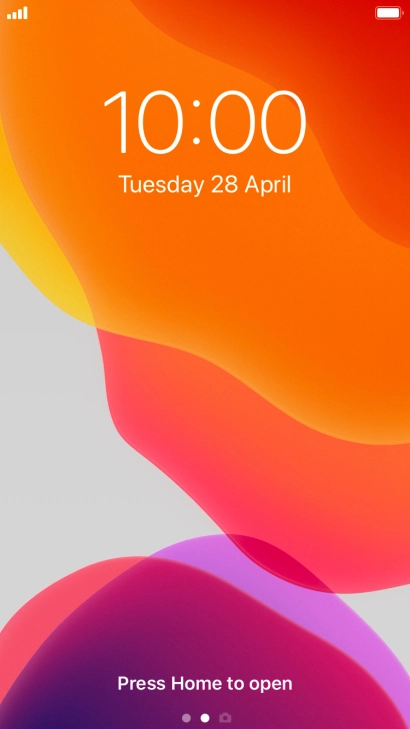 Press the Home key. Press the Home key.