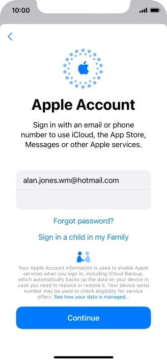 Press Continue. Press Continue.