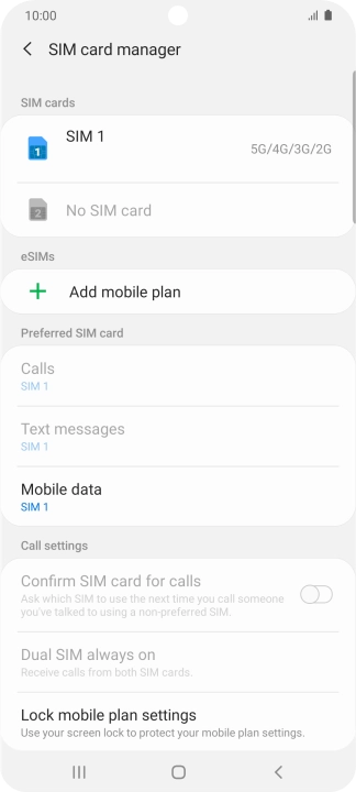 Press Add mobile plan. Press Add mobile plan.