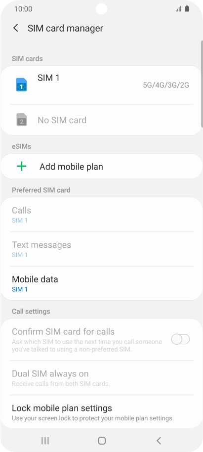 Press Add mobile plan. Press Add mobile plan.