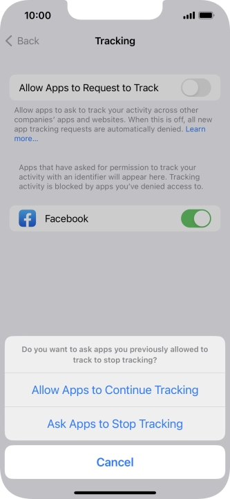 If you turn off the function, press the required setting. If you turn off the function, press the required setting.