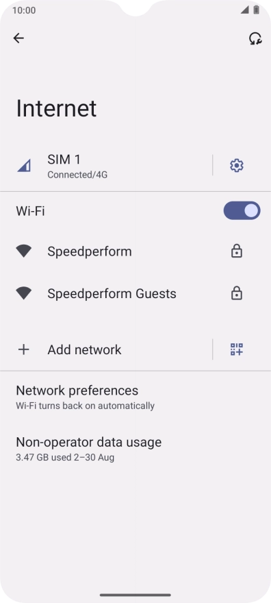 Press the required Wi-Fi network. Press the required Wi-Fi network.