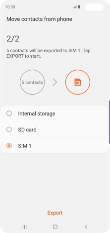 Press Export. Press Export.