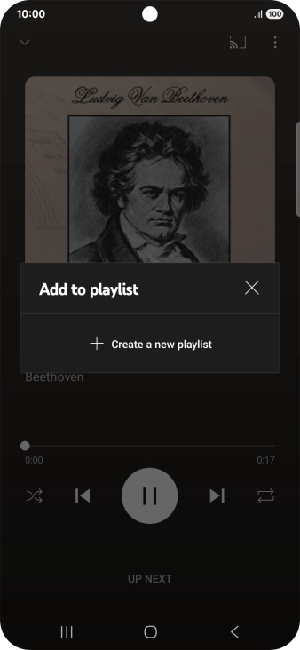 Press Create a new playlist. Press Create a new playlist.