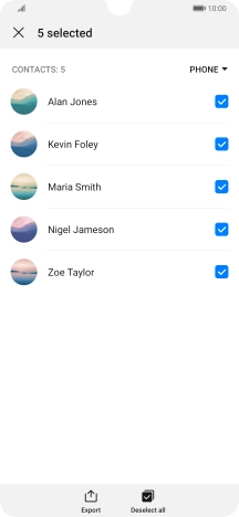 Press Export. Press Export.