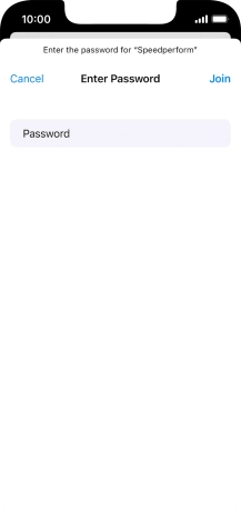 Key in the password for the Wi-Fi network and press Join. Key in the password for the Wi-Fi network and press Join.