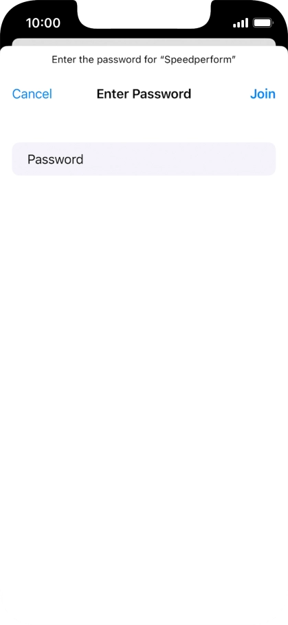 Key in the password for the Wi-Fi network and press Join. Key in the password for the Wi-Fi network and press Join.