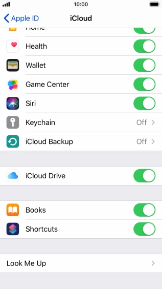 Press iCloud Backup. Press iCloud Backup.