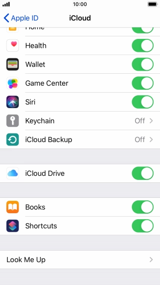 Press iCloud Backup. Press iCloud Backup.
