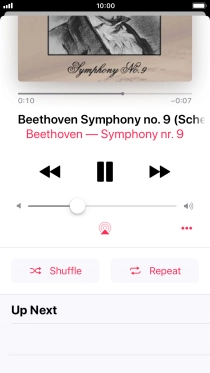 Press Shuffle to turn the function on or off. Press Shuffle to turn the function on or off.