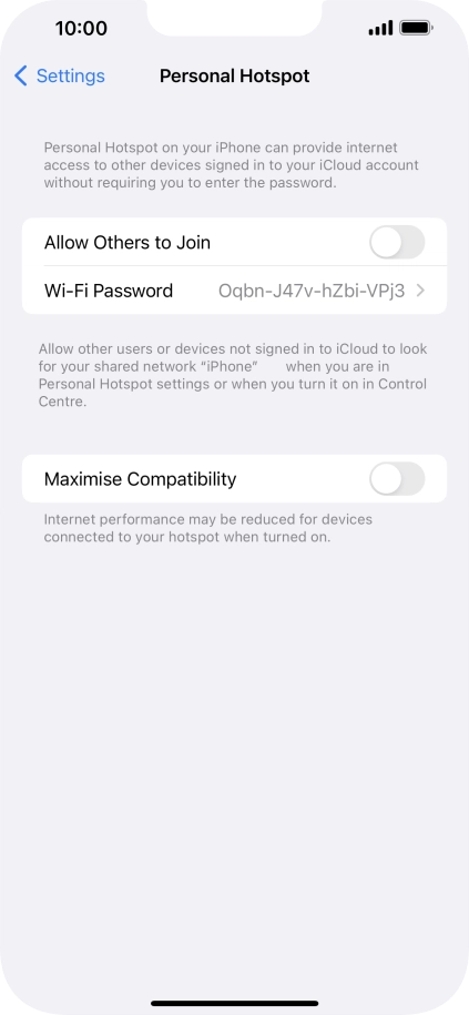 Press Wi-Fi Password and key in the required password. Press Wi-Fi Password and key in the required password.