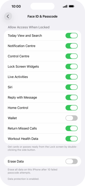 Press the indicator next to Press the indicator next to