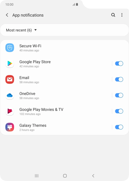 Press the drop down list. Press the drop down list.