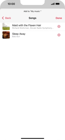 Go to the required category and press the add icon next to the required audio file. Go to the required category and press the add icon next to the required audio file.