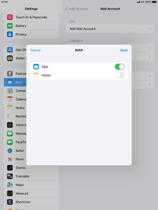 Press Save. Your email account has now been set up. To select more settings for incoming and outgoing server, proceed with the following steps. Press Save. Your email account has now been set up. To select more settings for incoming and outgoing server, proceed with the following steps.